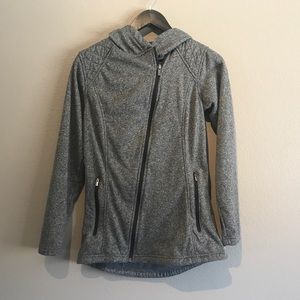 Asymmetrical Zip Gray Hoodie